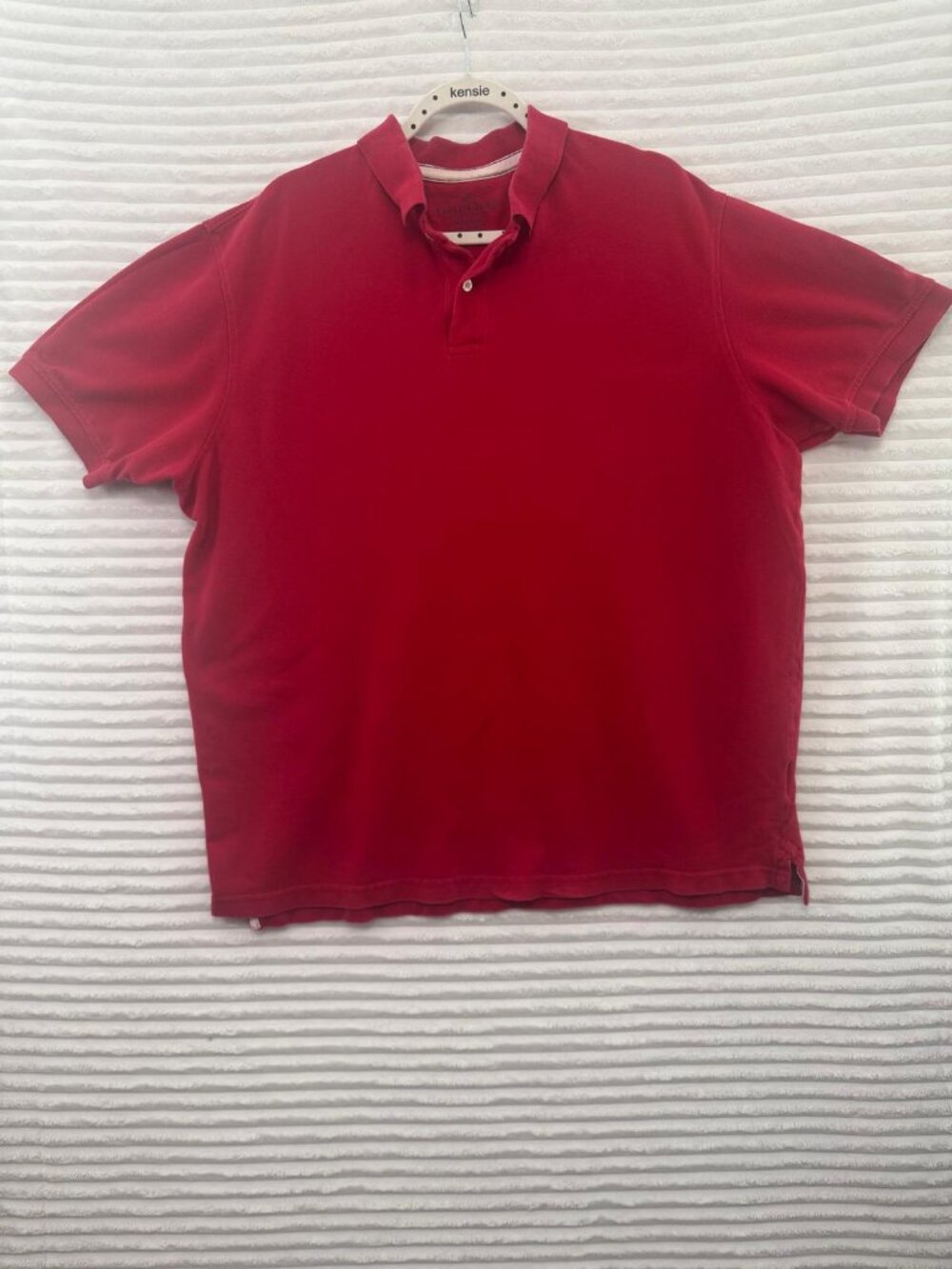 Faded Glory Men’s XL Classic Red Organic Cotton Pique Polo Shirt